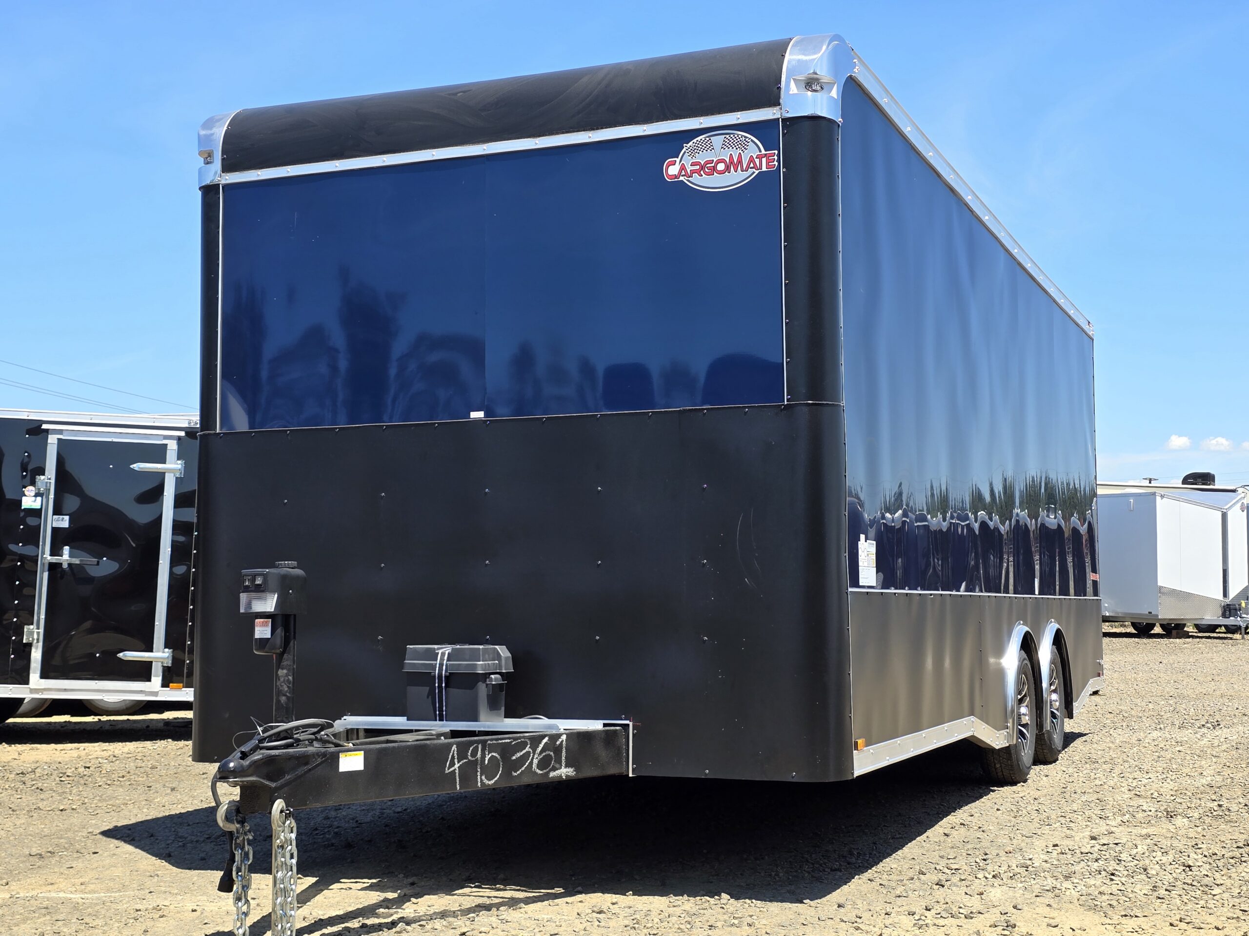 2024 Eliminator by Cargo Mate 8.5×22 9800GVW Race Car Hauler 7’3″ Rear door Opening Blue Interior - Image 9