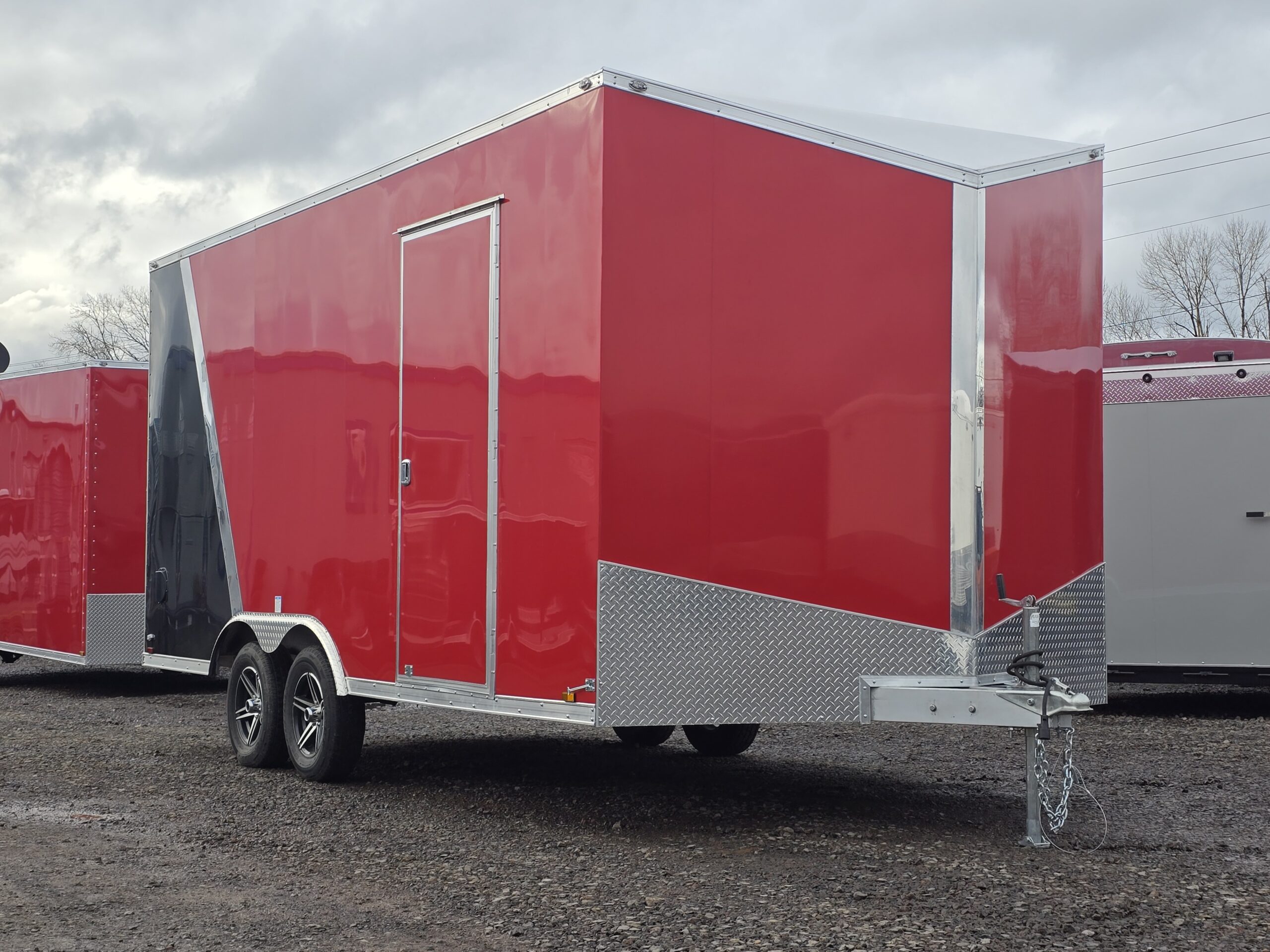 USED 2022 Cargo Mate Aluminum Redline 8.5×18 Cargo Trailer Car Hauler
