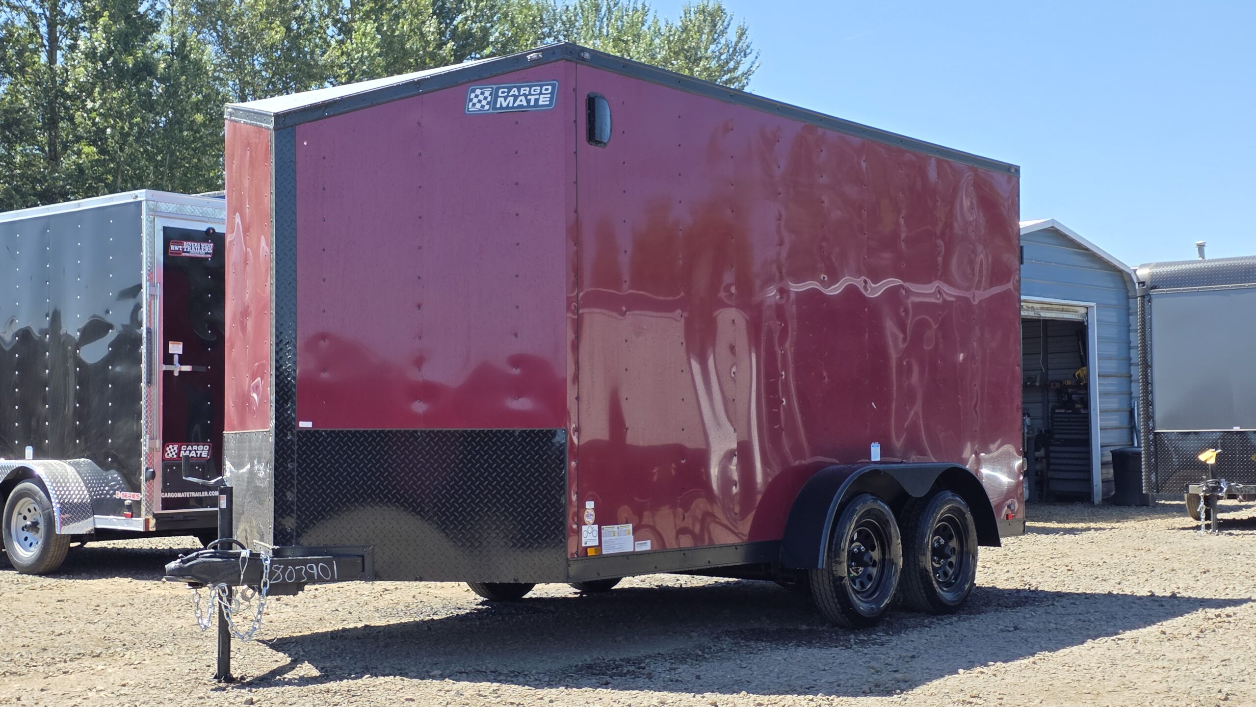 2025 Cargo Mate 7X14 Enclosed Cargo Trailer Extra Height Ramp Door