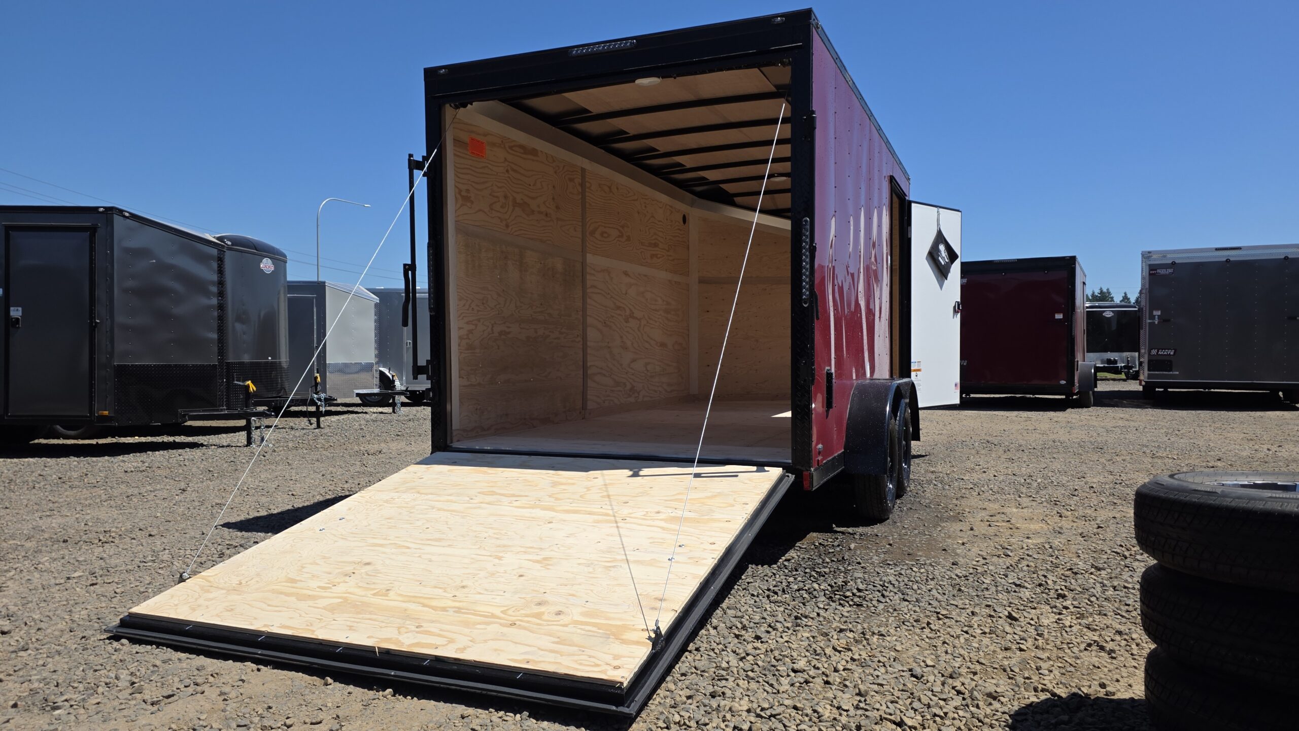 2025 Cargo Mate 7X14 Enclosed Cargo Trailer Extra Height Ramp Door - Image 4
