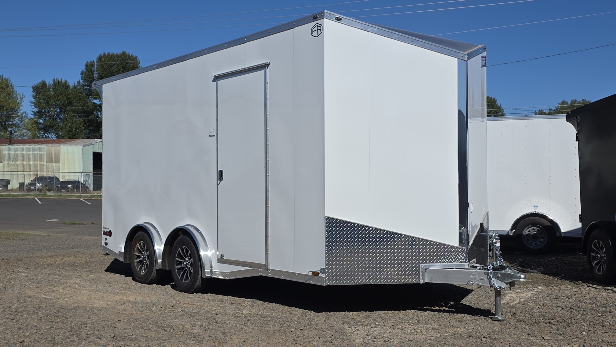 2026 Aluminum Enclosed Cargo Trailer 8×16 Cargo Mate Redline Insulated 3-year warranty Torsion Axles 30-Amp Power Aluminum Interior Walls