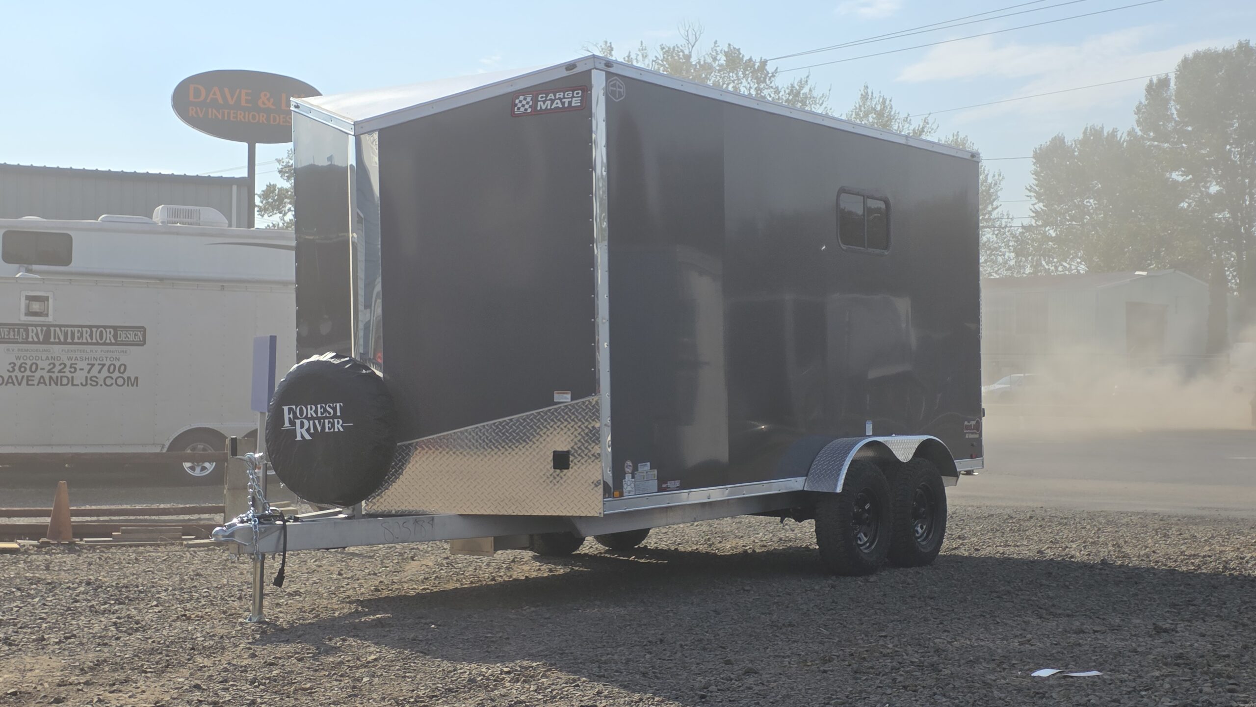 2026 Aluminum Redline Insulated Enclosed Cargo Trailer 7×16 PolyCORE Sidding 110v Power Lifted