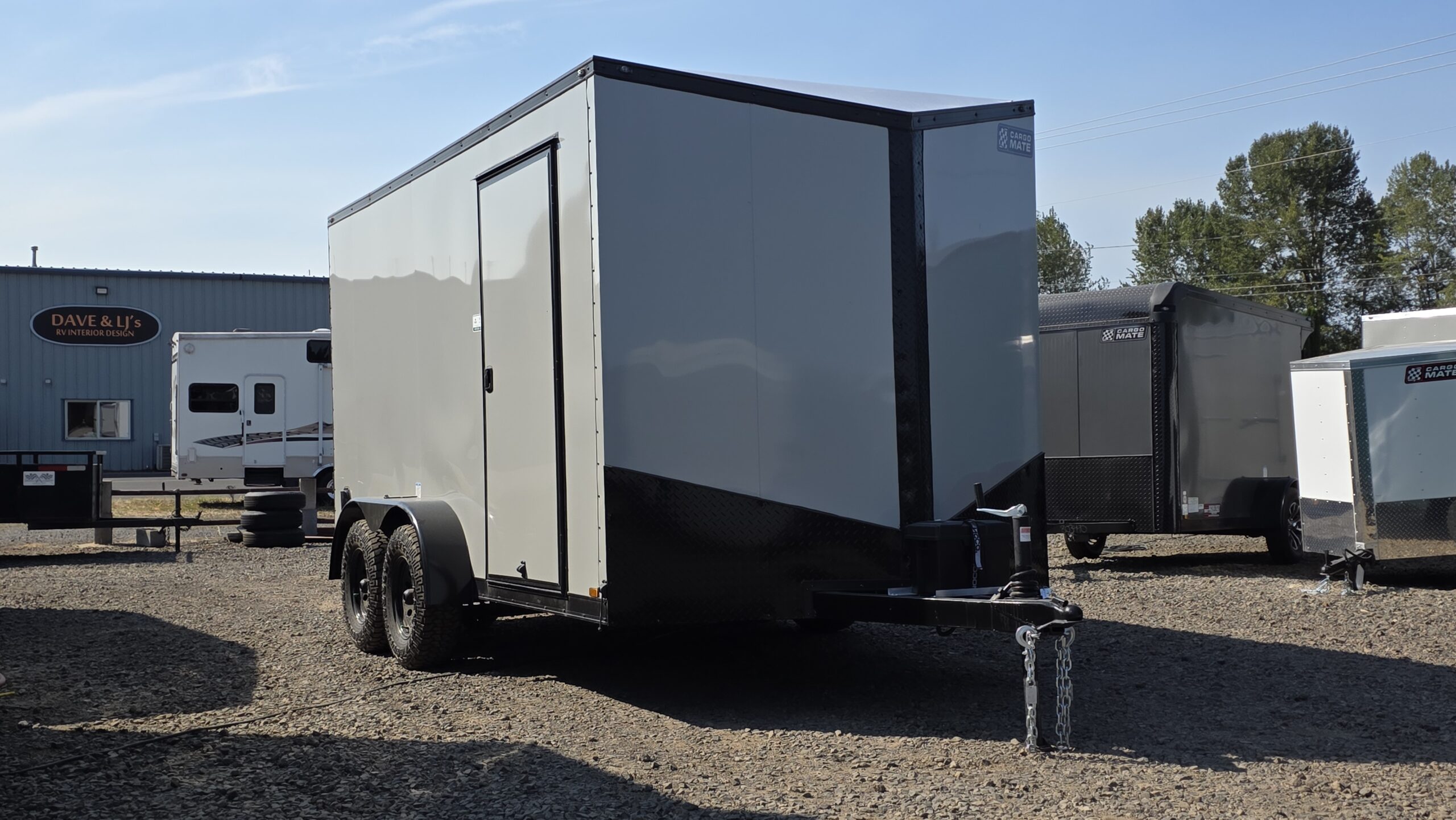 2025 Cargo Mate 7×14 Enclosed Cargo Trailer 54″ Tongue Extra Height Screwless Exterior Insulated 1-piece roof Apex Tires Roof Vent With Fan - Image 4