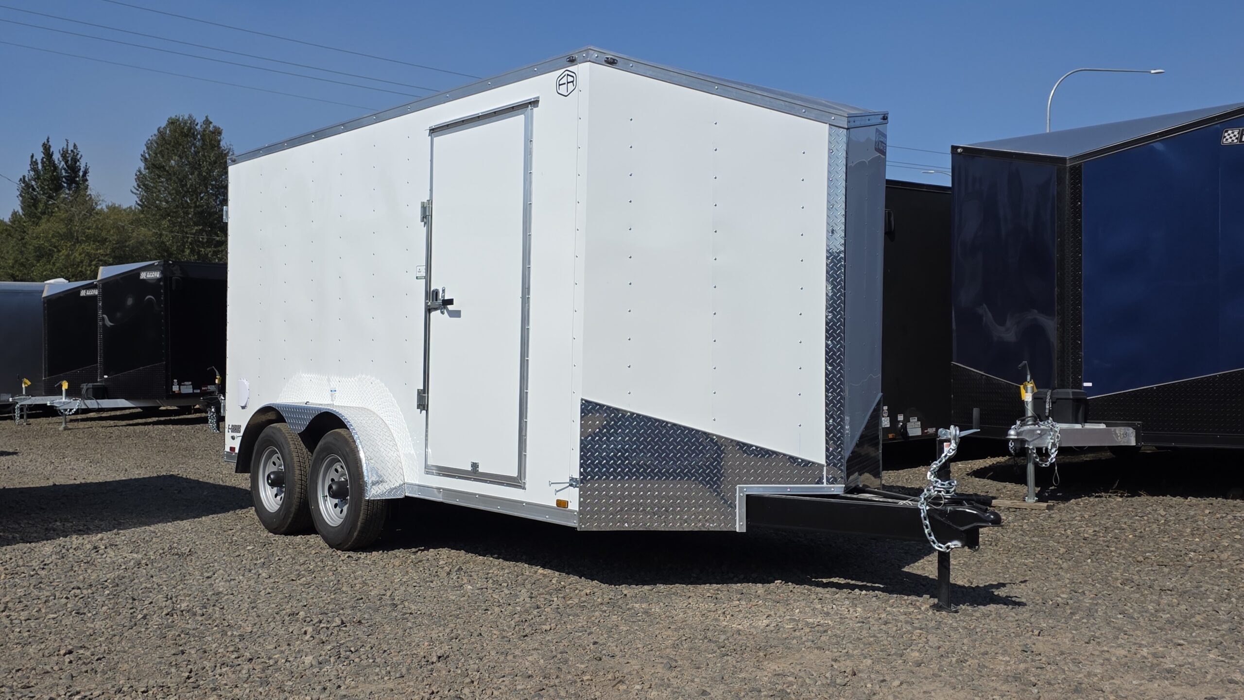 2026 Enclosed Cargo Trailer 7×14 Cargo Mate Heavy-Duty Trailer 9800GVW 10-Ply Hex-Flooring 1-Piece Roof
