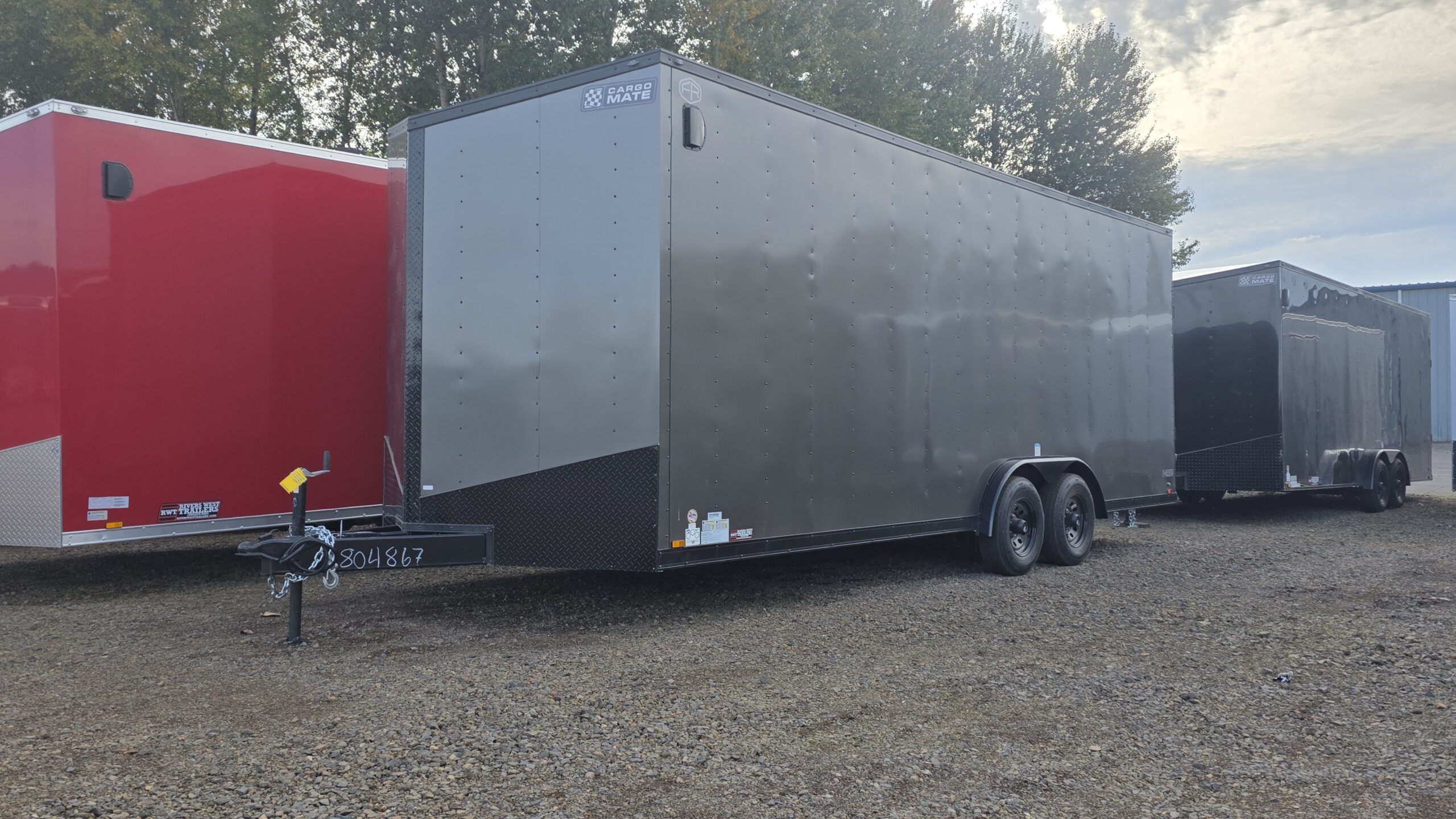 2026 E-Series by Cargo Mate 8×22 12″ Extra Height Enclosed Cargo Trailer 9800GVW UTV Hauler 1-Piece Roof